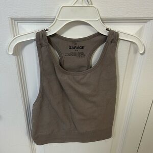 Garage Light Brown Cropped Tank Top. Size P/S. Gently Worn